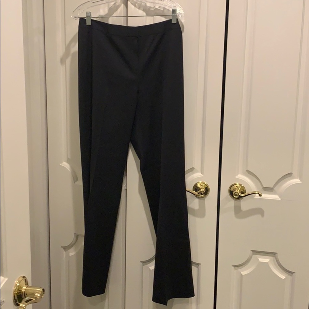 NWT Lafayette 148 navy stretch Italian wool pants